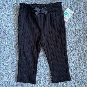 NWT•Baby Ruffle Waist Ribbed Leggings | Black | 3-6m